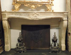 chp278 Burgundy stone fireplace, width 170 cm x height 107 x depth 46